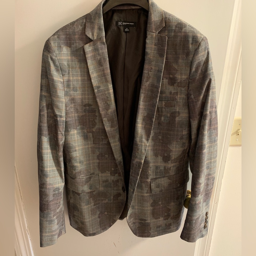 Men’s sport coat black plaid
